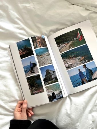 Finished printed photo book made with Exposure